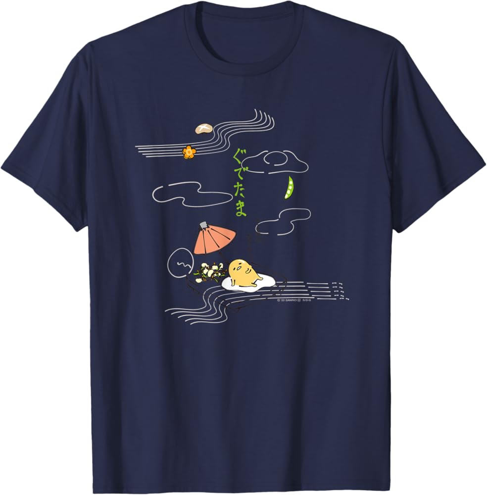 Amazon | ぐでたま 鶏卵戯画 Tシャツ | Tシャツ・カットソー 通販